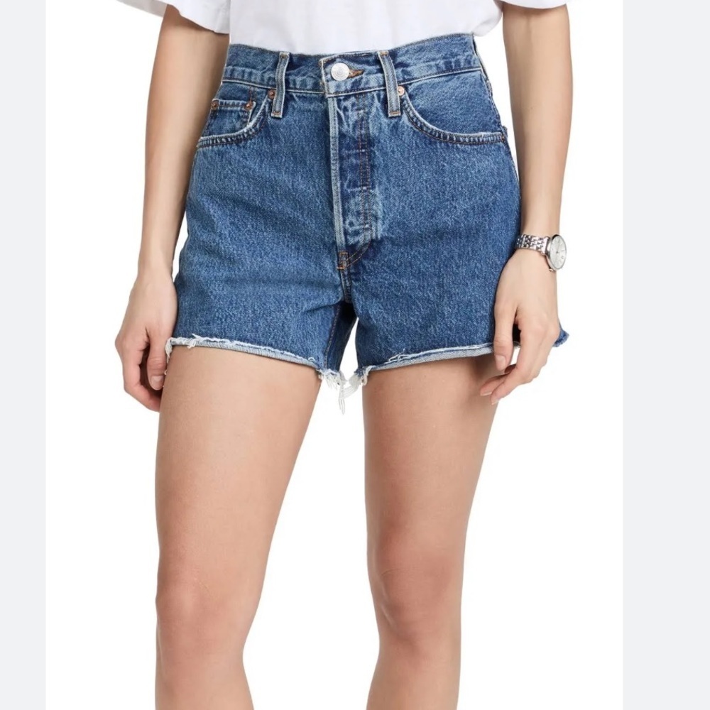 NWT Redone '90s Frayed Low Slung Denim Shorts
RE/DONE Blue 26